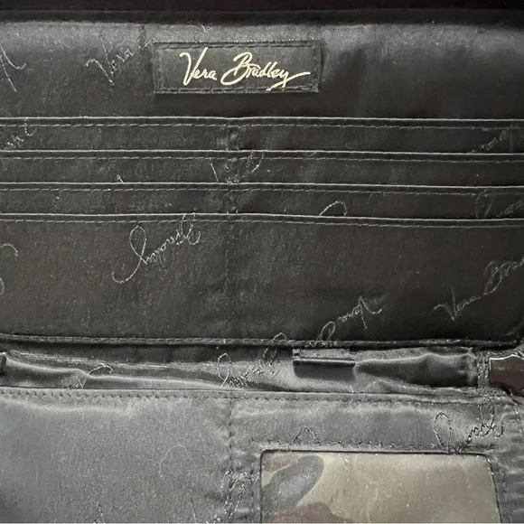 Vera Bradley Black Paisley Quilted Wallet - Picture 3 of 7